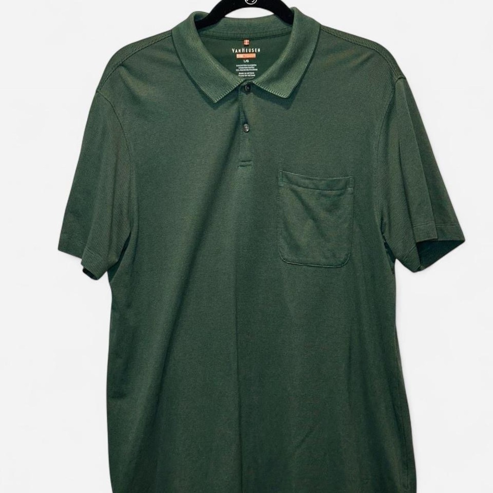 Van Heusen Green Polo Shirt for Men Sz XL